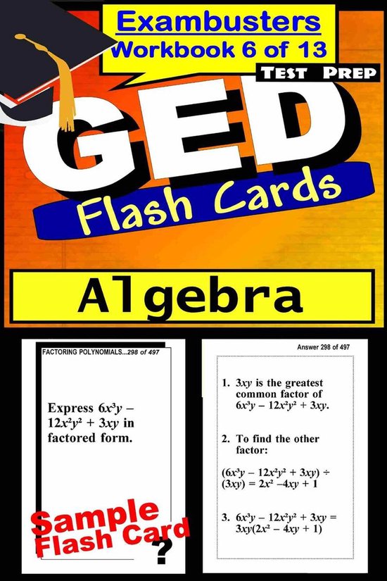Exambusters GED 6 - GED Test Prep Algebra Review--Exambusters Flash Cards--Workbook 6 of 13