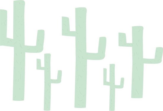 Groene cactus muurstickers