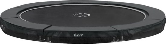 Etan® Premium Trampoline Inground - Ø 427 cm / 14ft - UV- bestendig Randkussen - Grijs - Rond - Max. Gebruikersgewicht 150 kg