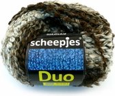 Scheepjes Duo kleur 2 Bruin/Grijs/Lichtgrijs gemengd. PAK MET 17 BOLLEN a 100 GRAM. KL.NUM. 01. OP=OP.