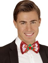 Rood kerst glitterstrikje voor volwassenen - Verkleedattribuut