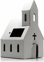 Litogami Casagami kerk - Modelbouw huis - zonnepaneel - diy pakket - Bouwpakket huisje met zonnepaneel