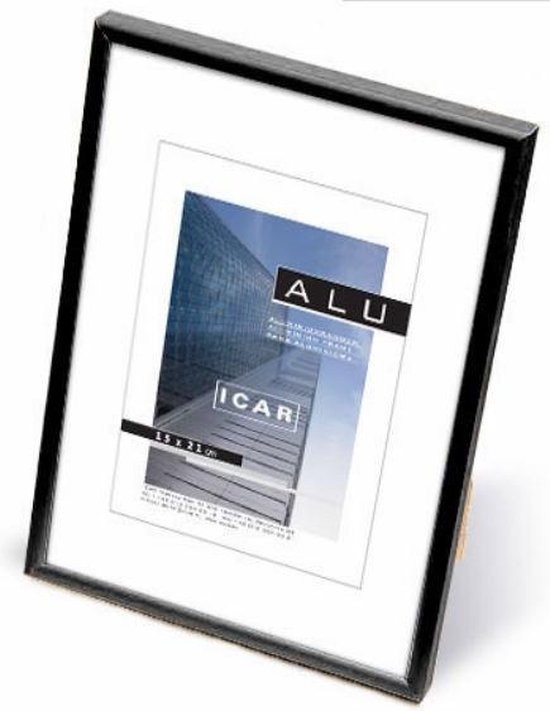 Icar Aluminium Fotolijst ALU F2 Zwart 10x15 cm