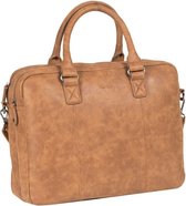 Piace Molto - Larissa - 15,6 inch - Laptoptas - Aktetas - cognac bruin