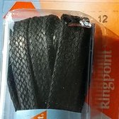 Ringpoint 65 - 6 mm x 150 cm zwarte gewaxte platte schoenveters - 1 paar