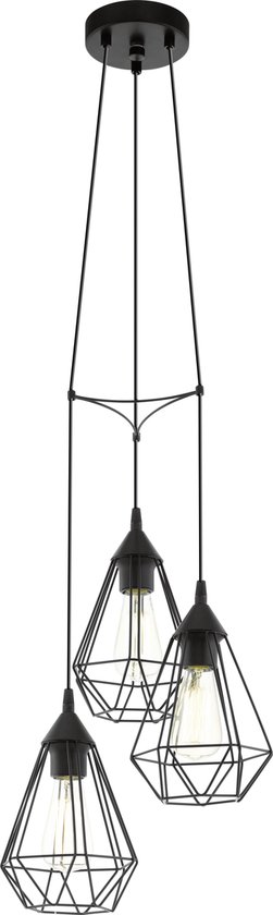 EGLO Tarbes Hanglamp - E27 - Ø 31 cm - Zwart