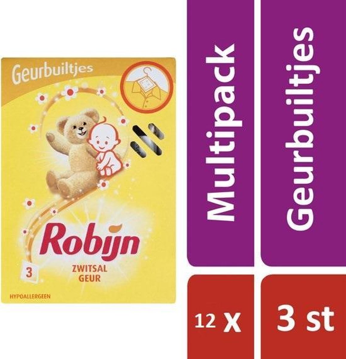 Robijn Zwitsal Geurbuiltjes - 12 x 3 stuks - Voordeelverpakking