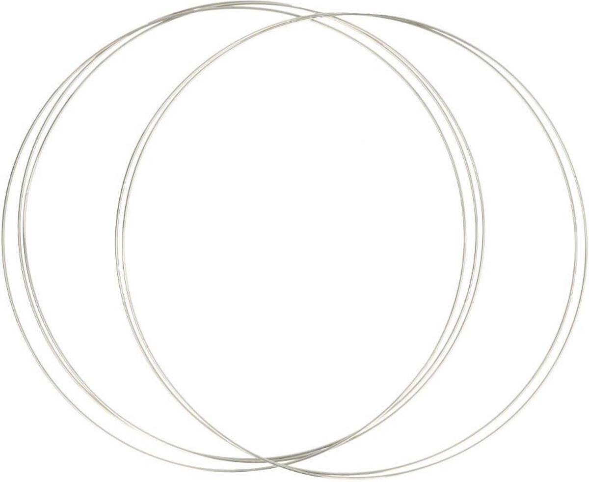Metalen Ringen 4mm [ Dromenvangers Zonnehangers Mandalaringen ] - 35 cm 5 STUKS. [ eerst meten dan bestellen ]
