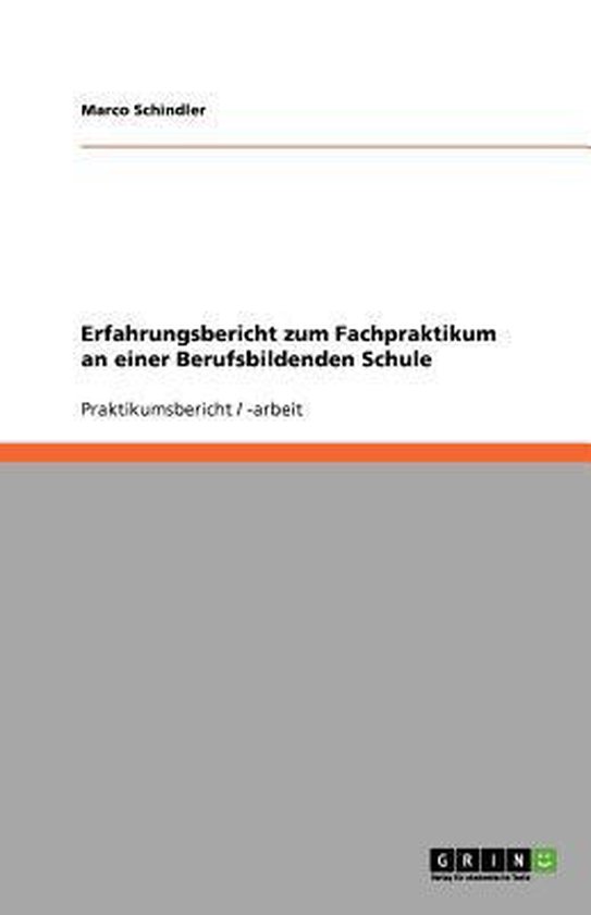 Erfahrungsbericht zum Fachpraktikum an einer Berufsbildenden ... - cover