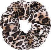 Velvet Scrunchie Leopard