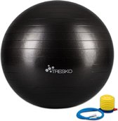 Fitnessbal met pomp - diameter 85 cm - Zwart