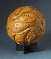 Beeldje - Sphere - Escher - Fish - mozaiek