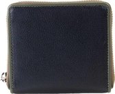Pia Ries Ritsportemonnee  861-9 Colored Edge Leer - Mosgroen