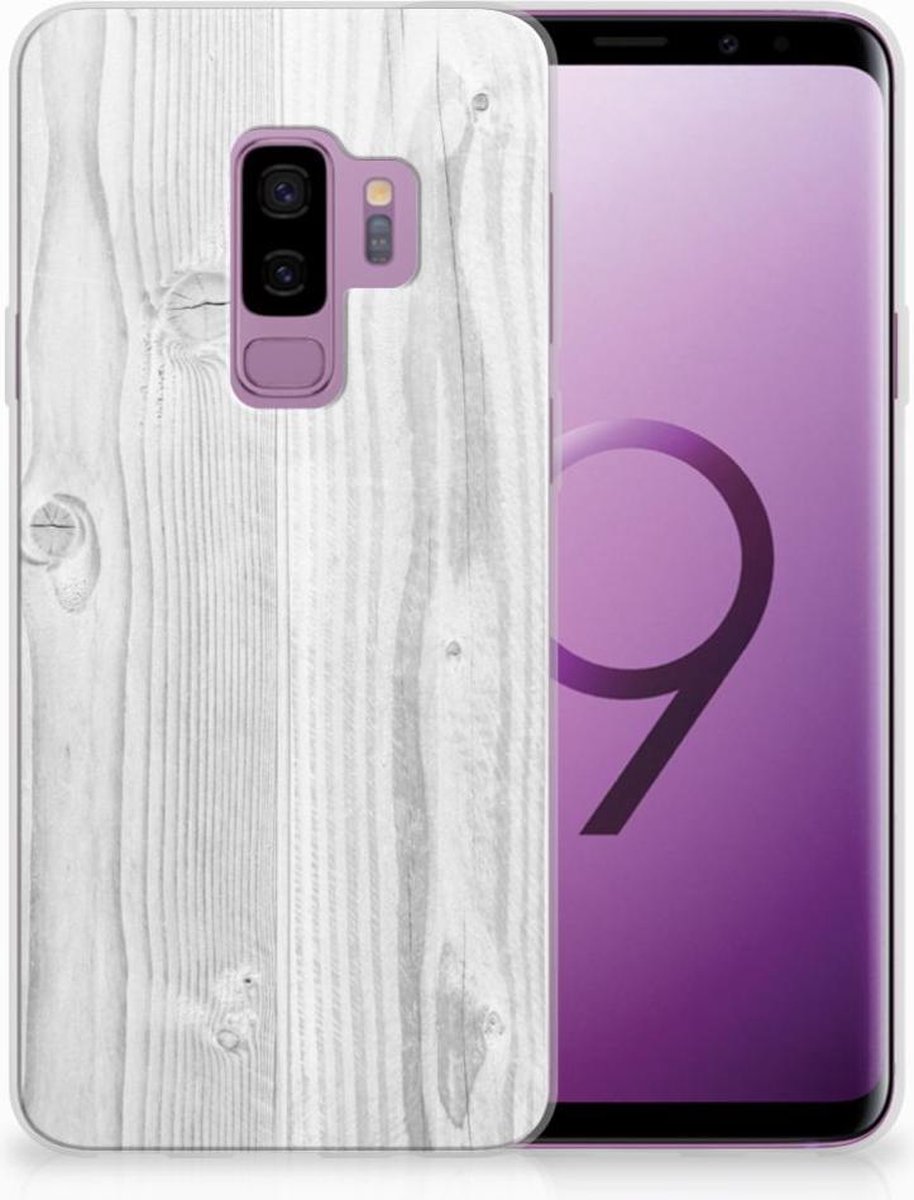 Samsung Galaxy S9 Plus Bumper Hoesje White Wood