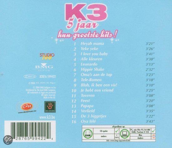 sensor Doorbraak Vervolg 5 Jaar K3 - hun grootste hits!, K3 | CD (album) | Muziek | bol.com