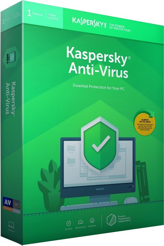 Kaspersky Anti-Virus 2019 - 1 Apparaat - 1 Jaar - Nederlands / Frans - Windows Download