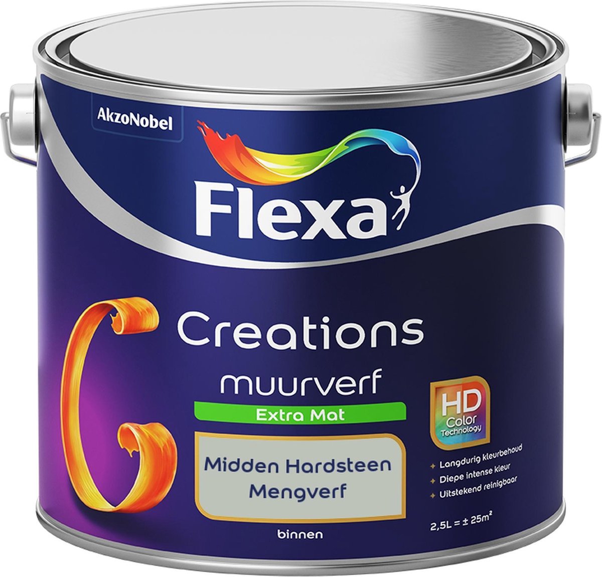 Flexa Creations Muurverf - Extra Mat - Mengkleuren Collectie - Midden Hardsteen - 2,5 liter