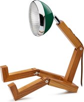 Mr. Wattson Tafellamp - Met Vintage Oldtimer Lampenkap - Energiezuinig - Chiltern Green