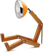 Mr. Wattson Tafellamp - Met Vintage Oldtimer Lampenkap - Energiezuinig - Mclaren Orange