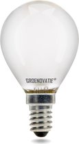 Groenovatie LED Filament Kogellamp - 4W - E14 Fitting - Extra Warm Wit - 78x45 mm - Dimbaar - Mat