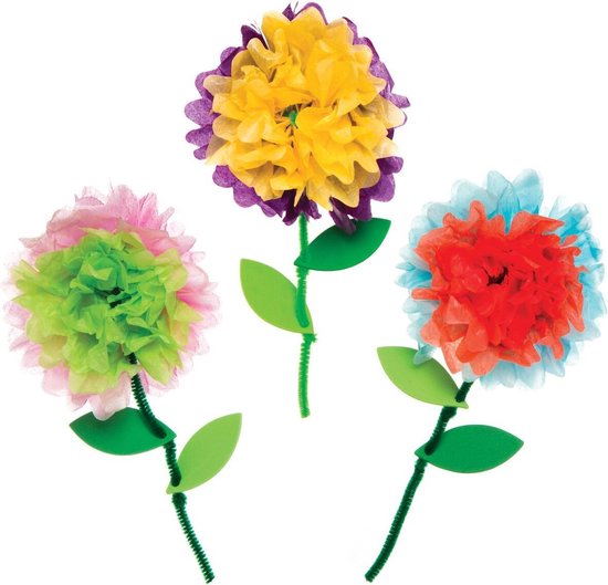 Paleis leerling verdwijnen Baker Ross Sets met bloemen van crêpepapier (6 stuks per verpakking)  Knutselwerkjes... | bol.com
