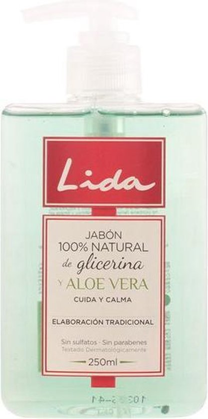 Lida Jabon 100 Natural Manos Glicerina Y Aloe Vera 250 Ml 4032