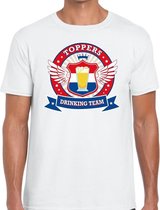 Wit Toppers drinking team t-shirt  / shirt  wit Toppers team heren L