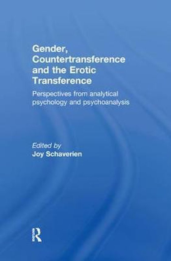 Boekomslag met een blauwe achtergrond, titel in het wit: Gender, Countertransference and the Erotic Transference.