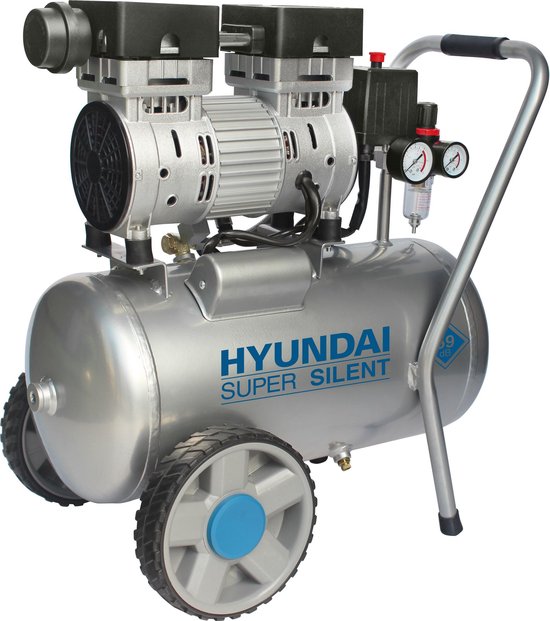 Hyundai 55752 Stille compressor olievrij - 8 bar - 24L | bol.com