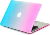 Cover Rainbow case geschikt voor Apple MacBook Air 11 inch - blauw - roze A1465 - A1370 (2012- 2018) | Watchbands-shop.nl
