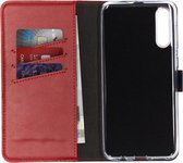Samsung Galaxy A50 / A30s Hoesje Met Pasjeshouder - Selencia Echt Lederen Bookcase - Rood