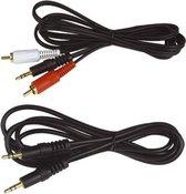 Caliber CLA150.3 audio kabel RCA 3.5mm Zwart