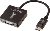 Lindy 41028 tussenstuk voor kabels Display port/HDMI VGA/DVI Zwart