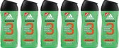 Adidas Active Start Hair & Body 3 - 6 x 250 ml - Douchegel - Voordeelverpakking