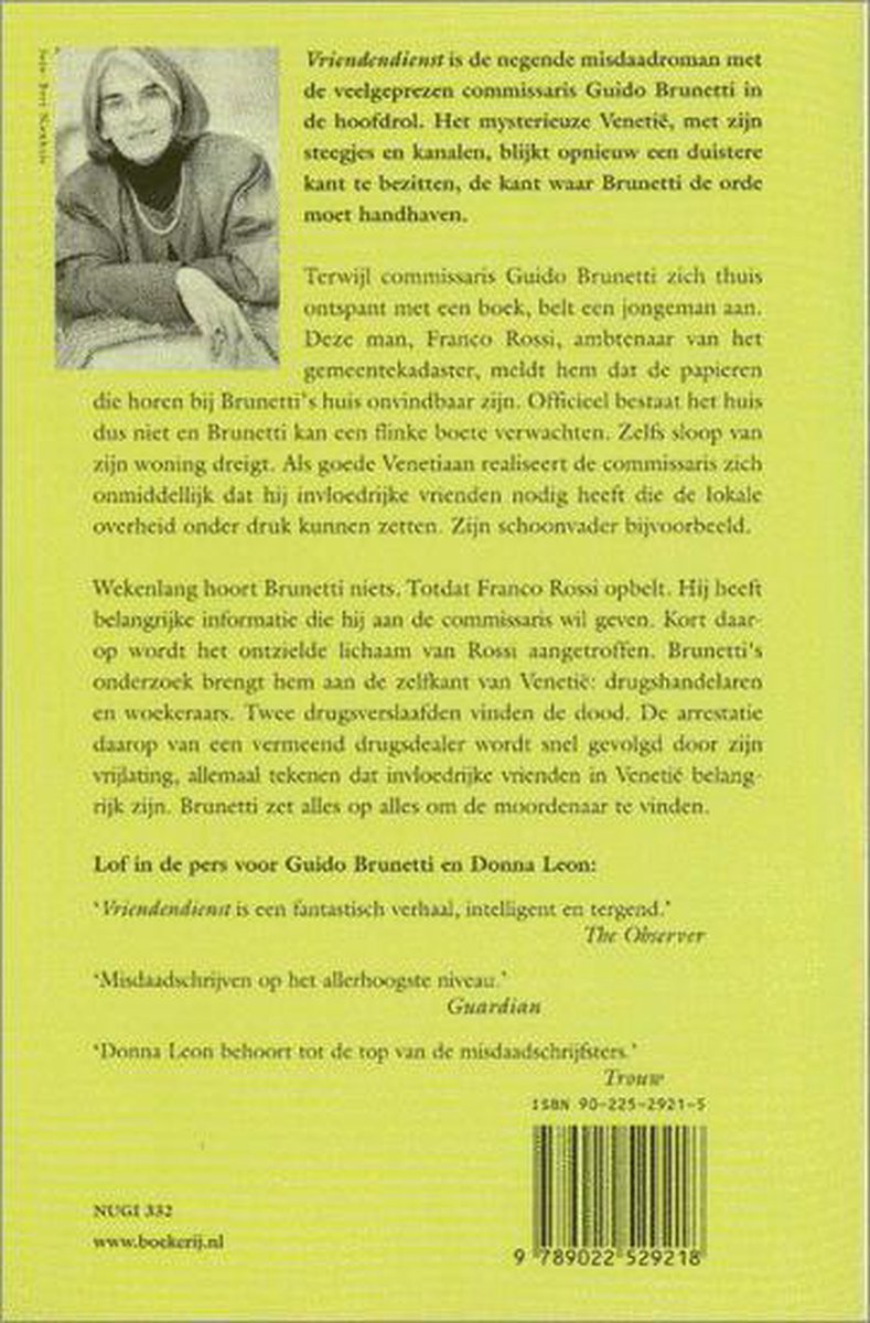 Vriendendienst - back cover