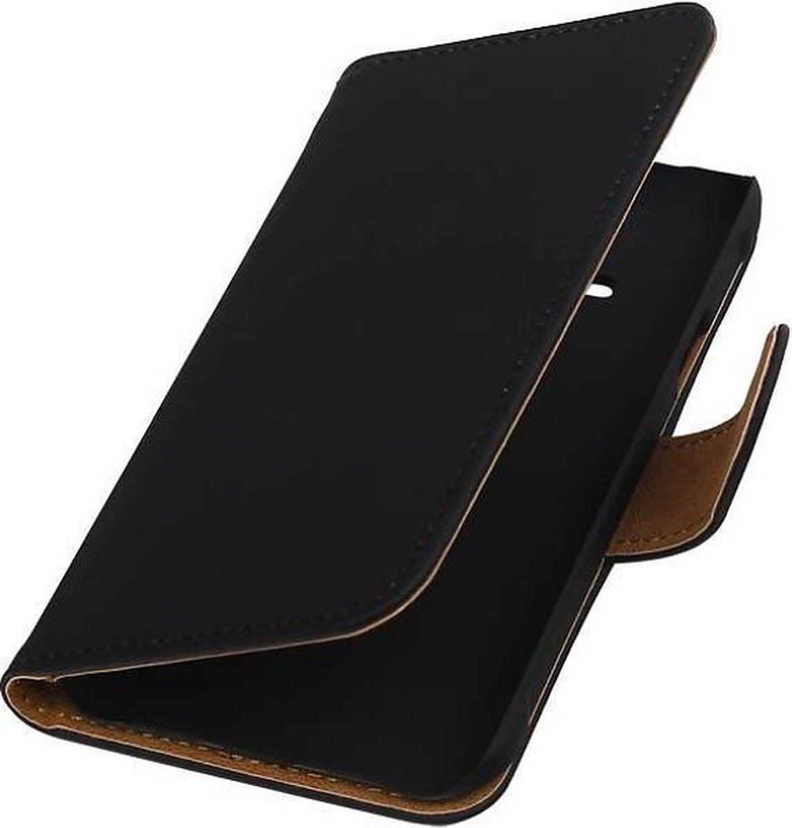 Effen Bookstyle Hoes Geschikt voor Samsung Galaxy J1 Ace Zwart