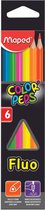 Maped kleurpotlood Color'Peps Fluo - 6 potloden