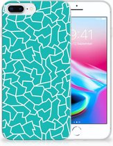 iPhone 7 Plus | 8 Plus TPU Hoesje Design Cracks Blue