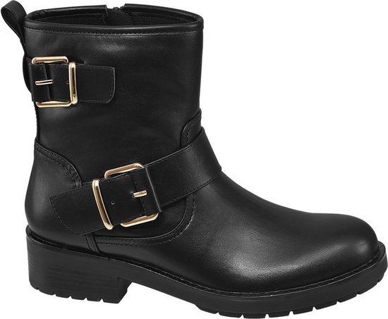 | Graceland Dames Zwarte bikerboot siergespen Maat 36 | Graceland Dames Zwarte bikerboot siergespen Maat 36