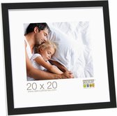 Deknudt Frames Fotokader zwart met wit, hout fotomaat 20x20 cm