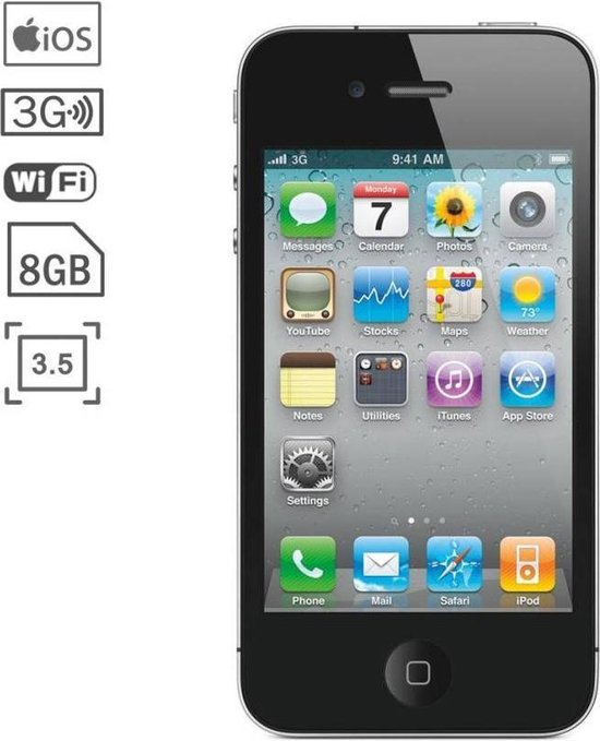 Panorama Zeeman Sui Apple iPhone 4 8GB - Zwart | bol.com