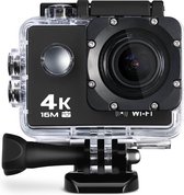 Lipa AT-Q30RM action camera 4K met remote - MIC connectie - Met 21 accessoires- Met waterproof case- Beeldstabilisatie- Met SD 16 GB