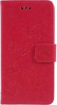 Bloemen Book Case - Samsung Galaxy J6 (2018) Hoesje - Roze