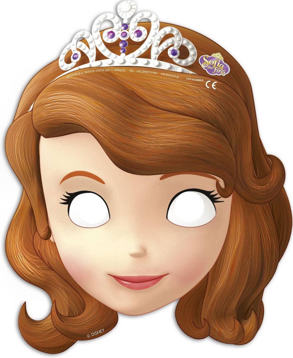 Procos Gezichtsmaskers Sofia The First Junior Beige 6 Stuks