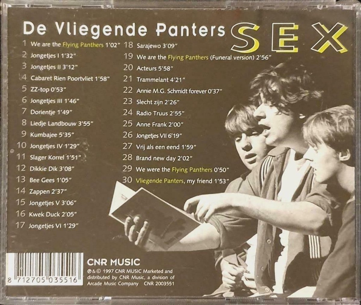Sex - 1-CD DE VLIEGENDE PANTERS - SEX-LIVE
