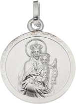 Classics&More hanger - medaille - zilver - 19.5 x 16 mm - rond - scapulier