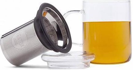 Tasse en verre Teatox - Tasse à thé en verre avec filtre en acier  inoxydable +... | bol.