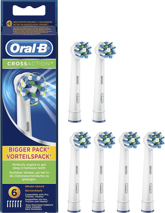Oral-B CrossAction Opzetborstels 6 Stuks | bol.com