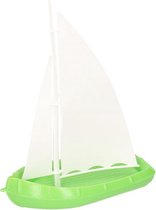 Speelgoed/badspeeltje zeilboot in de kleur groen