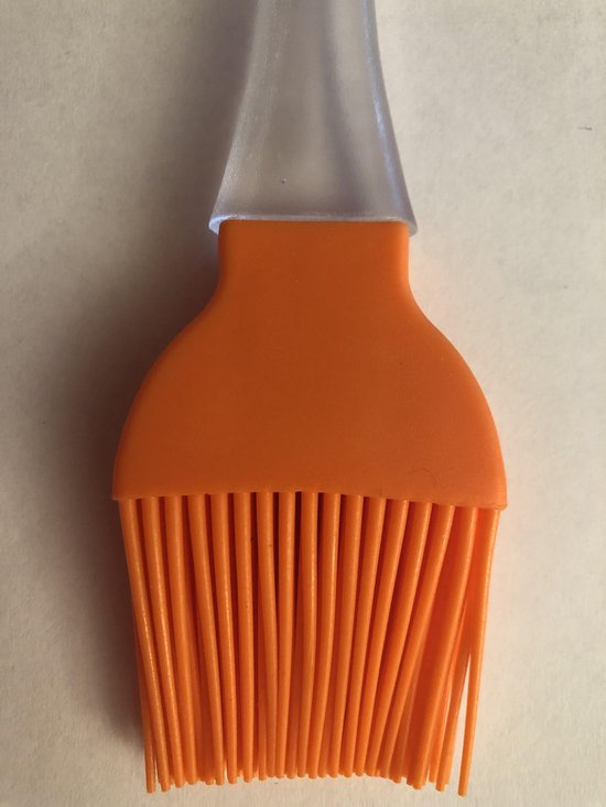 Siliconen bakkwast ORANJE 22 cm lang